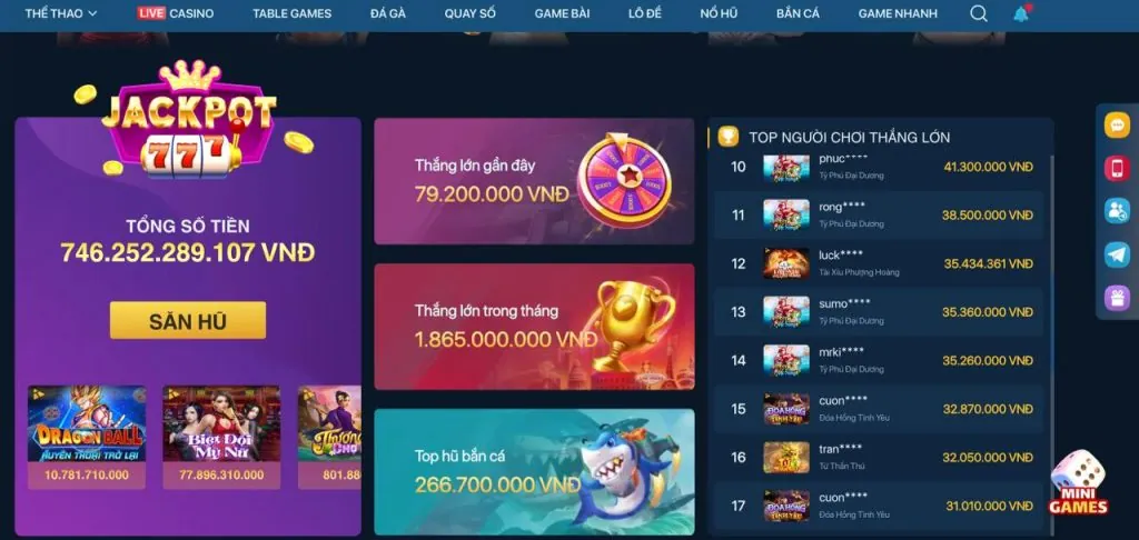 Thưởng lớn khi chơi casino trực tuyến